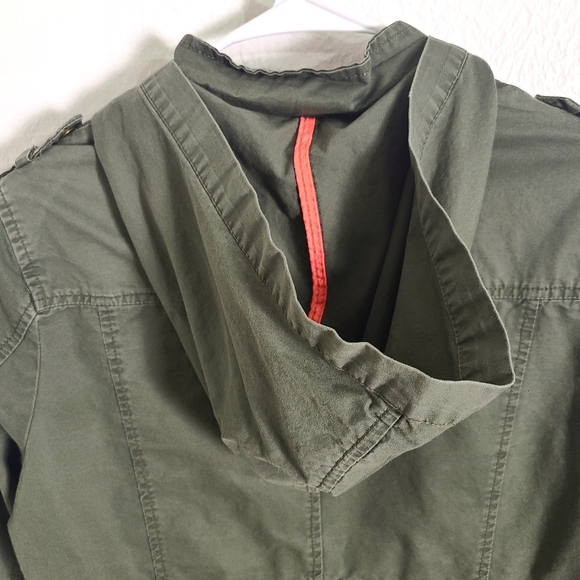 New Look Army Green Anorack Style Hoodie Jacket, Size XL - Picture 4 of 10